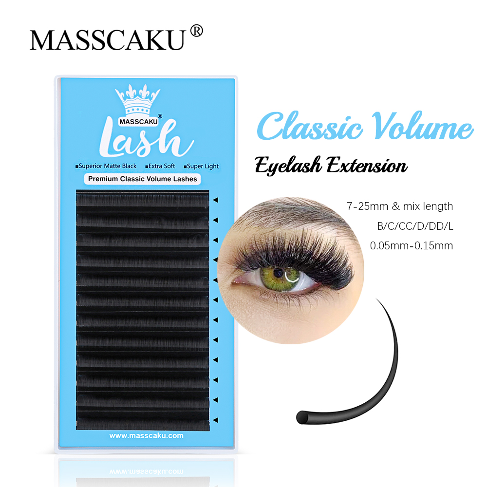 Eyelash Extension Russian Volume - Masscaku 0.05/0.07/0.10/0,15mm klassische regelmäßige Wimpern verlängerung
