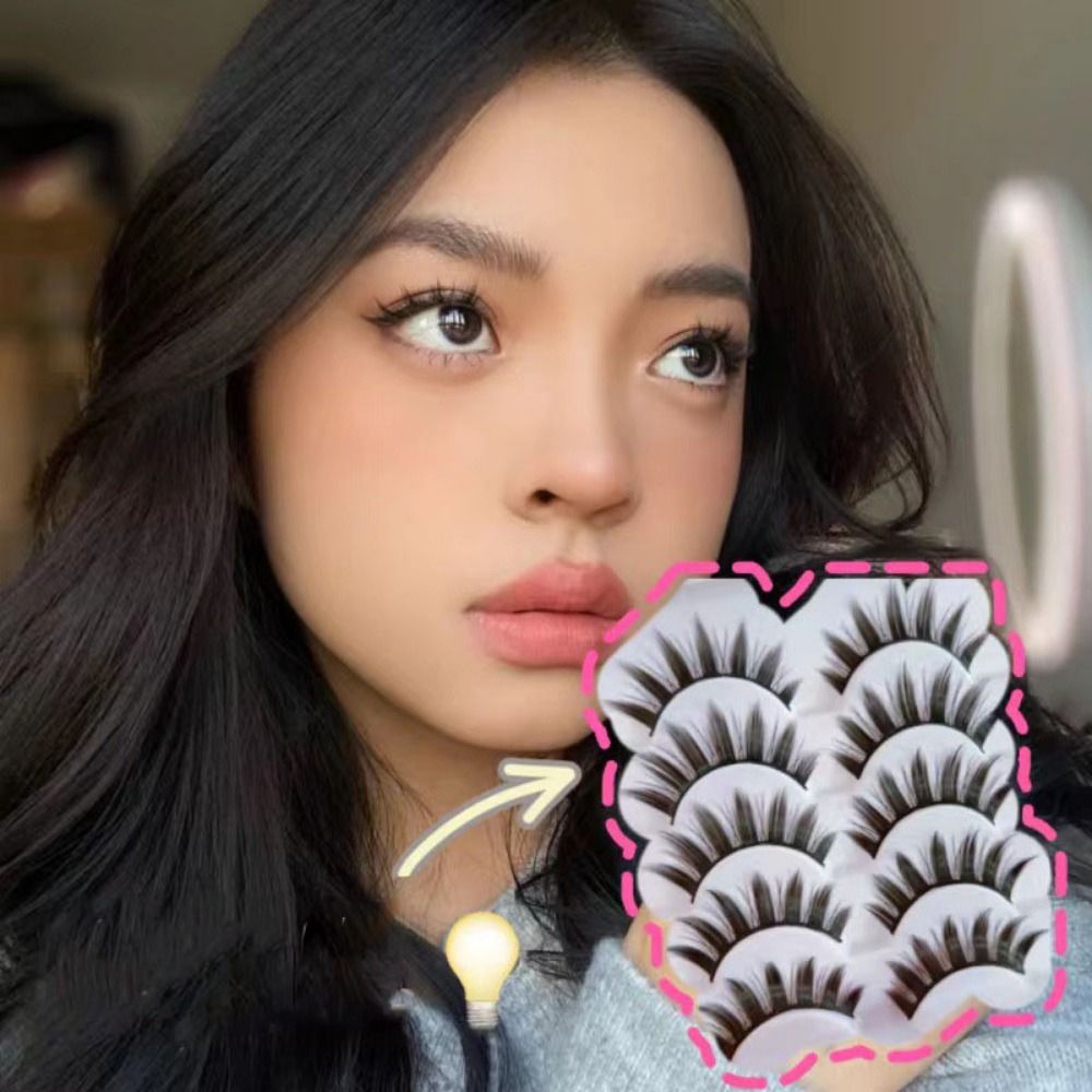 Eyelash Extension Wet Look - Natürliche Wet-Look Manga-Wimpern, Cat-Eye-Make-up, Feenartige Cluster-Cosplay-Wimpern,