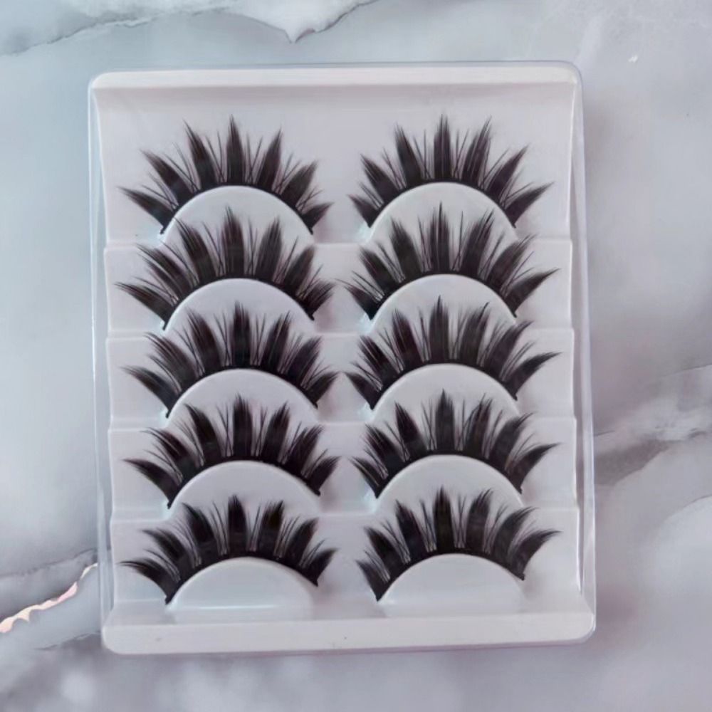 Eyelash Extension Wet Look - Natürliche Wet-Look Manga-Wimpern, Cat-Eye-Make-up, Feenartige Cluster-Wimpern,
