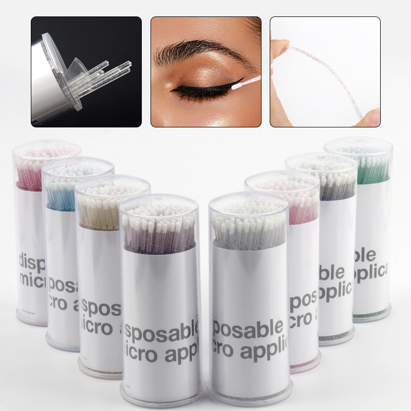 Micro Brush Applicator - 100 Stück Einweg-Wattestäbchen mit Kristallgriff für