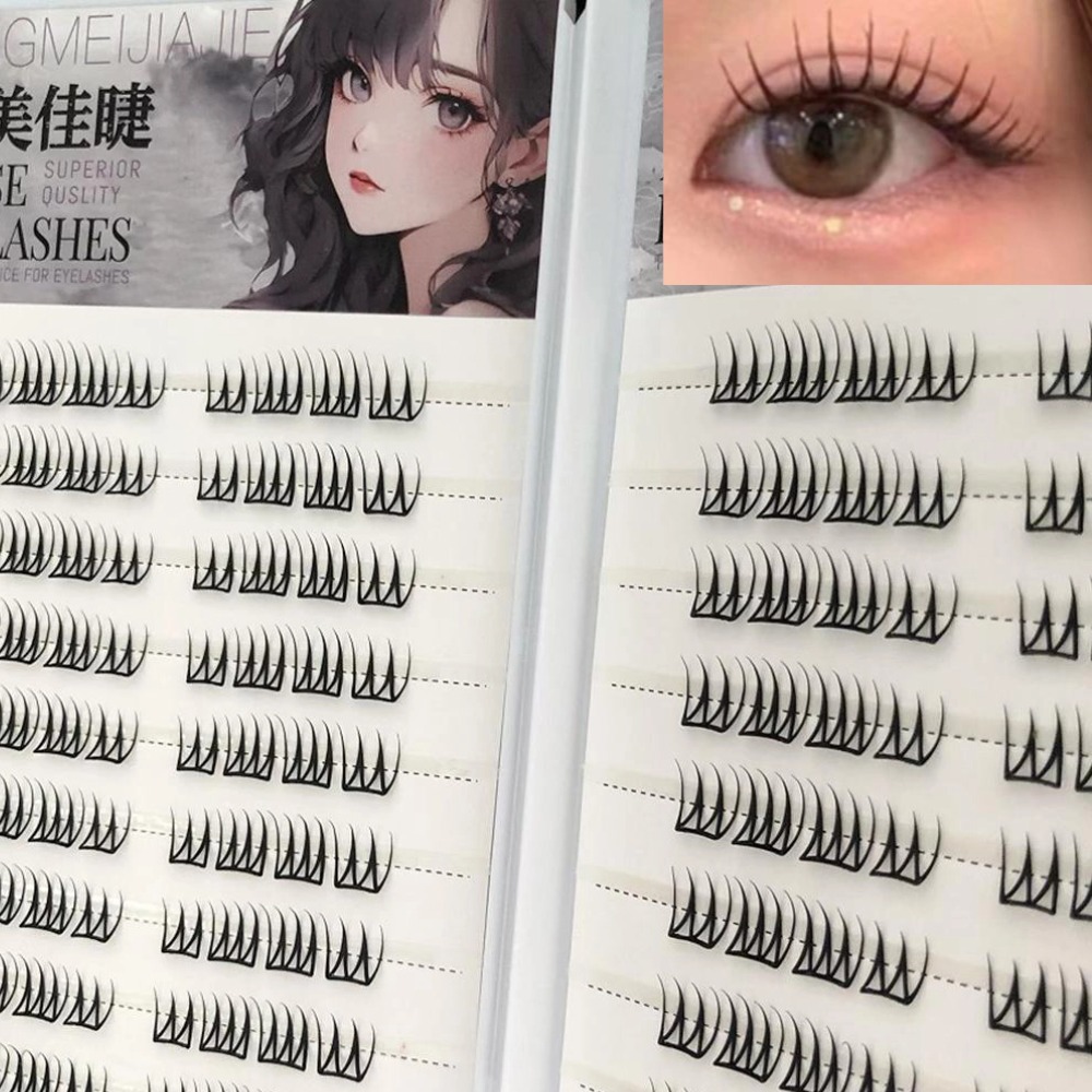 Eyelash Extension Korean Style - U-förmige, kleberfreie falsche Wimpern, großes Fassungsvermögen,