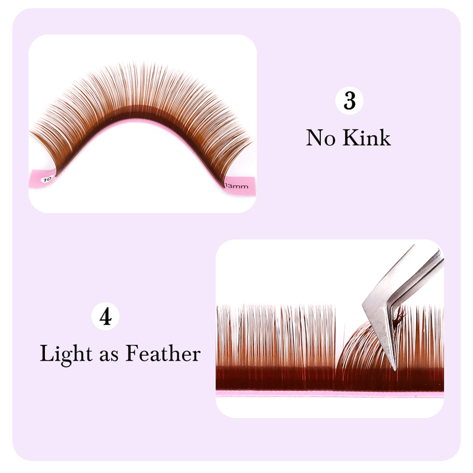 Dunkelbraune Wimpernverlängeru – Eyelash Extension Russian Volume Bewertung und Preis