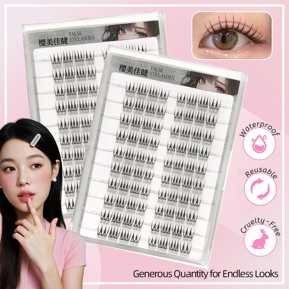 U-förmige, kleberfreie falsche – Eyelash Extension Korean Style Bewertung und Preis