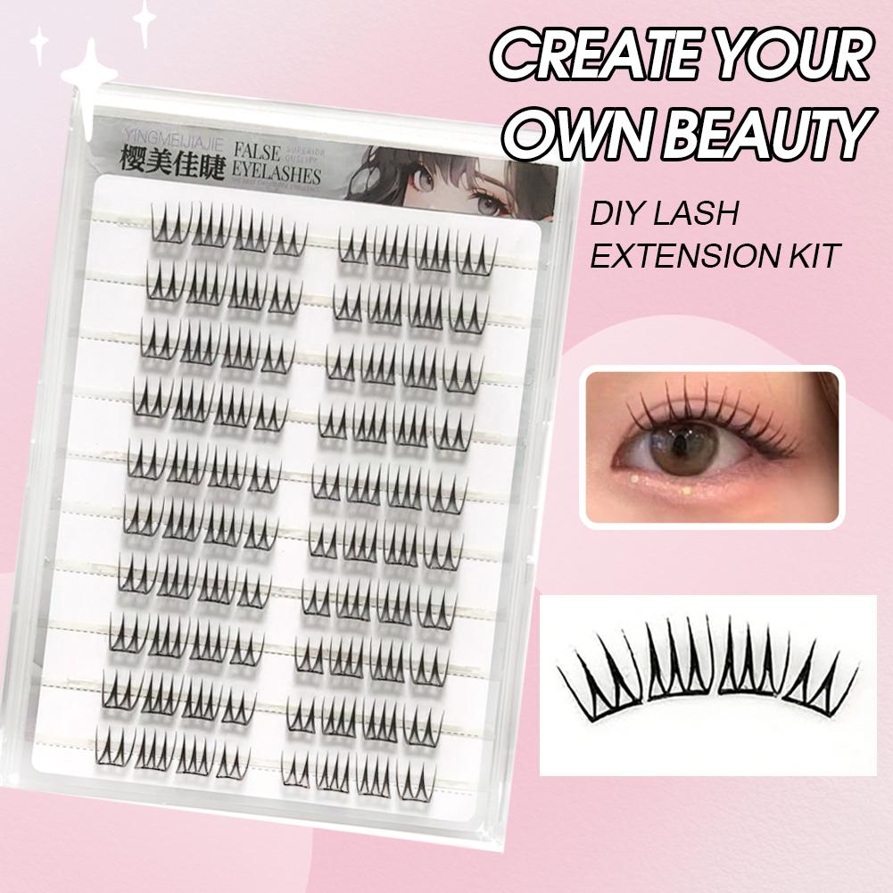 U-förmige, kleberfreie falsche – Eyelash Extension Korean Style Bewertung und Preis